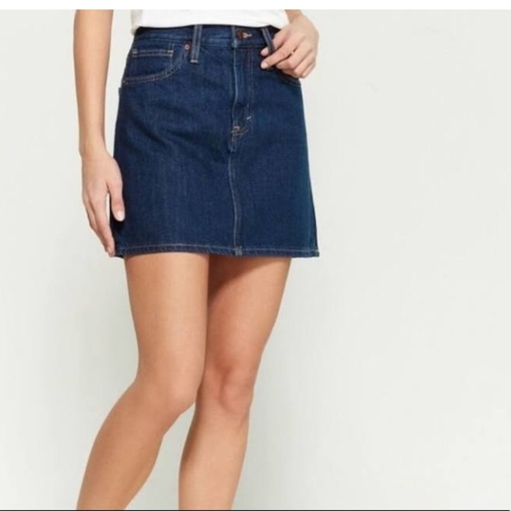 Madewell Rigid Denim Straight Skirt Dupree Wash